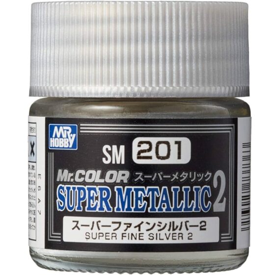 Mr.Hobby Gunze Mr.Color Super Metallic 2 Oil-based Model Oil – SM201 Super Fine Silver 2 10ml