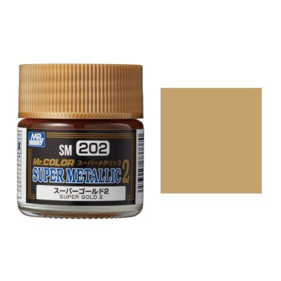 Mr.Hobby Gunze Mr.Color Super Metallic 2 Oil-based Model Oil – SM202 Super Gold 2 10ml