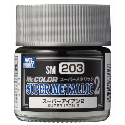Mr.Hobby Gunze Mr.Color Super Metallic 2 Oil-based Model Oil – SM203 Super Iron Color 2 10ml