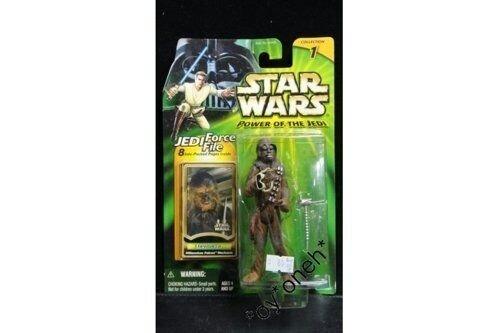 HASBRO 84577 STAR WARS POWER OF THE JEDI COLLECTION 1 JEDI FORCE FILE MILLENNIUM FALCON MECHANIC CHEWBACCA