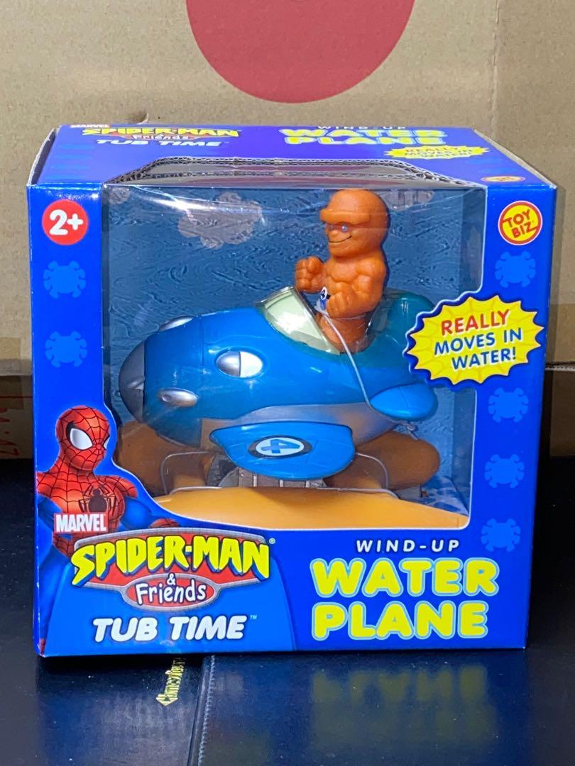 TOYBIZ MARVEL SPIDER-MAN & FRIENDS TUB TIME WIND-UP WATER PLANE - THING