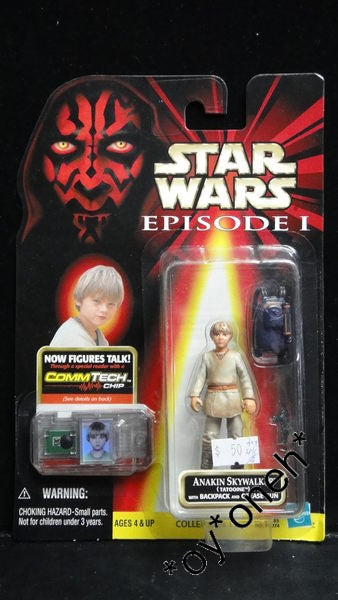 HASBRO STAR WARS EPISODE I ANAKIN SKYWALKER TATOOINE WITH BACKPACK AND GREASE GUN  b32184287