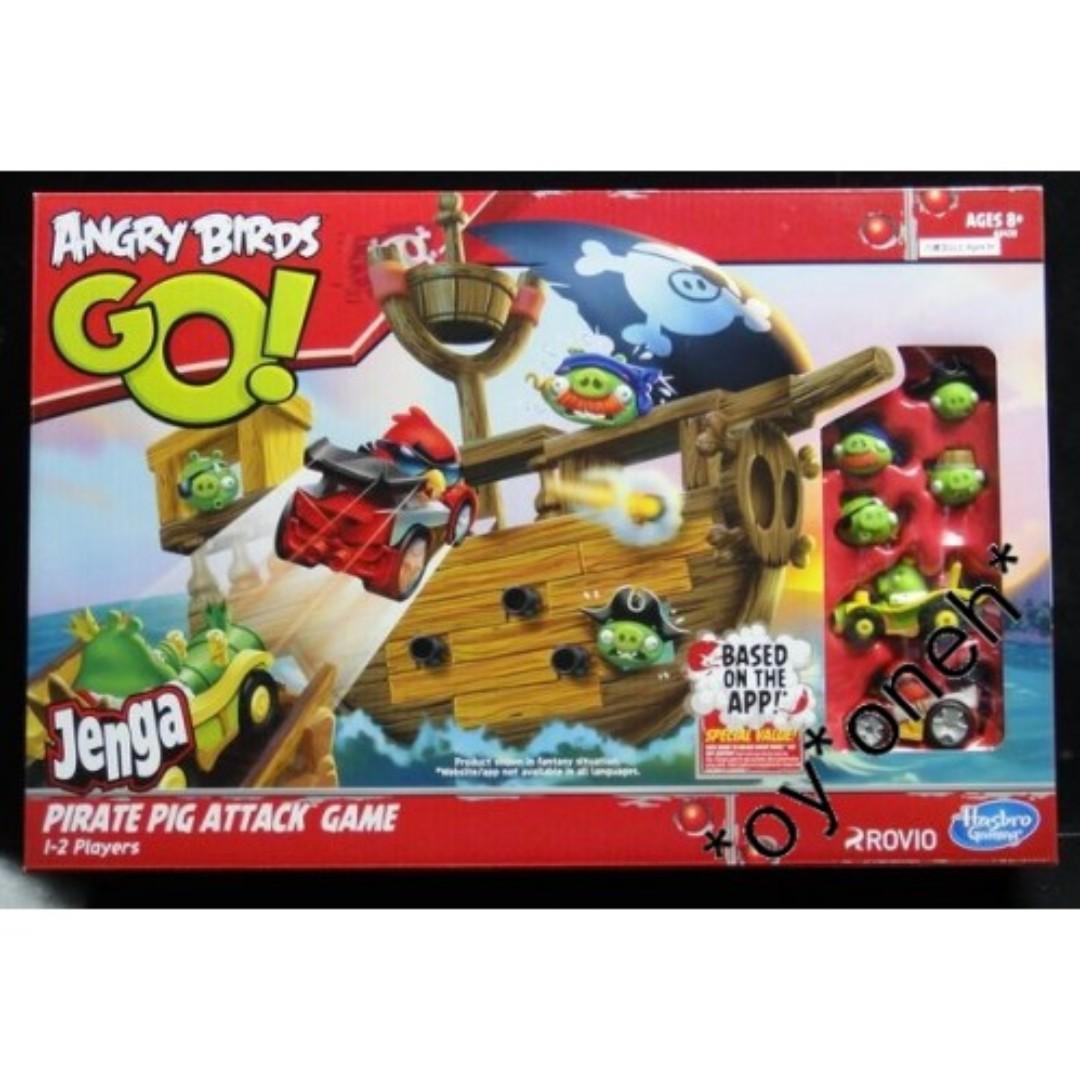 HASBRO ANGRY BIRDS JENGA PIRATE PIG ATTACK GAME 90788