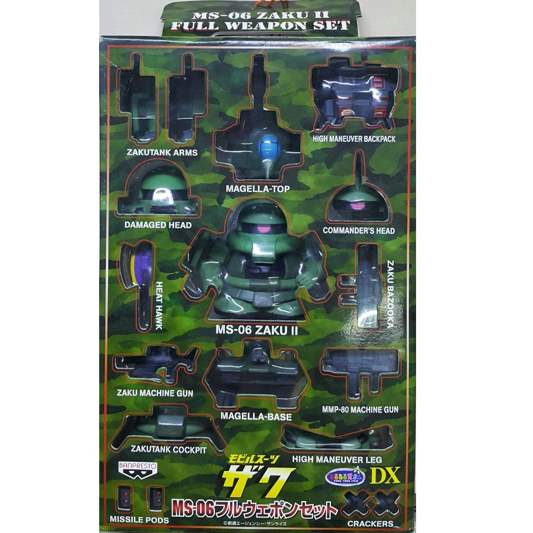 BANPRESTO 71221-C TORU TORU ITEM DX MOBILE SUIT GUNDAM MS-06 ZAKU II FULL WEAPON SET 1141133451