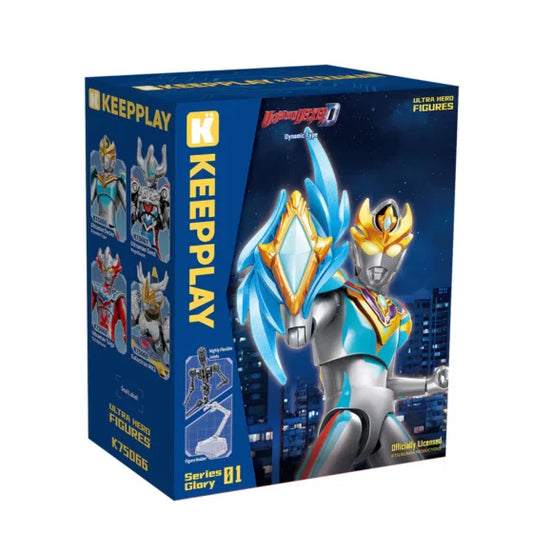 Qman Ultraman Pedestal Movable Series Ultraman Emperor Card Jumping Type