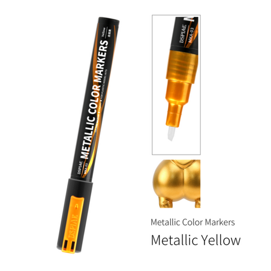 DSPIAE MKA-03 MKA Super Metallic Water-Based Model Marker – Metallic Yellow