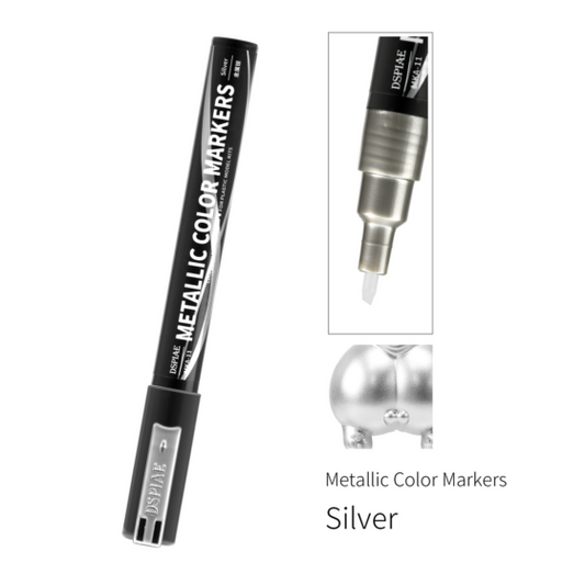 DSPIAE MKA-11 MKA Super Metallic Water-Based Model Marker – Metallic Silver