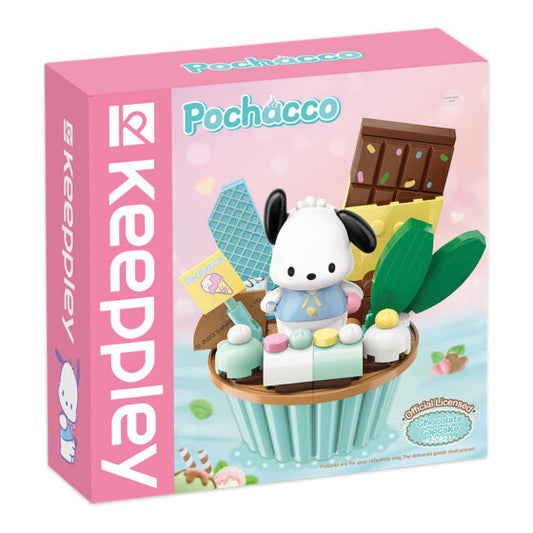 Qman Keeppley【Sanrio】Pochacco cupcake shaped building blocks