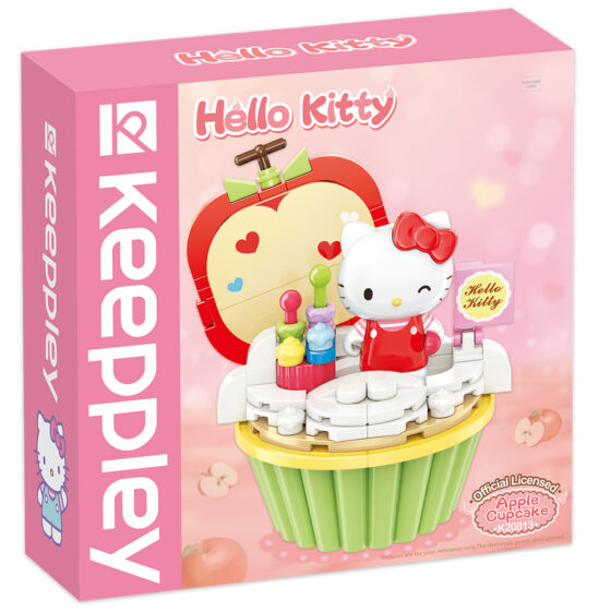 Qman Keeppley【Sanrio】Hello Kitty cupcake shaped building blocks