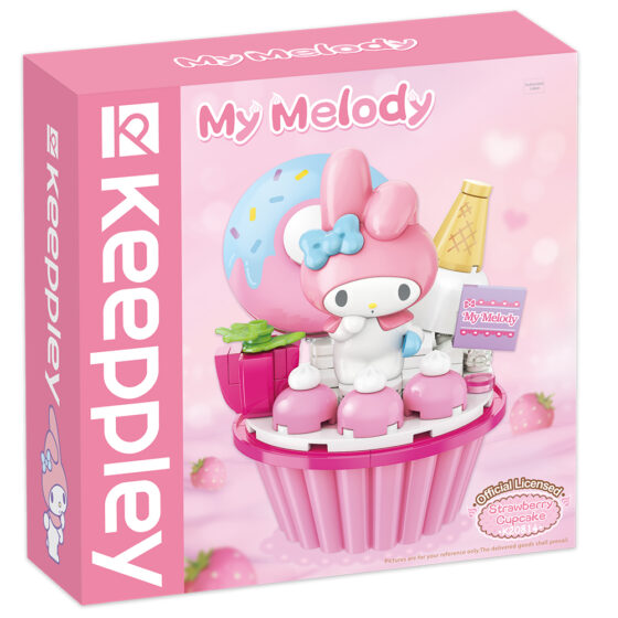 Qman Keeppley【Sanrio】My Melody cupcake shaped building blocks