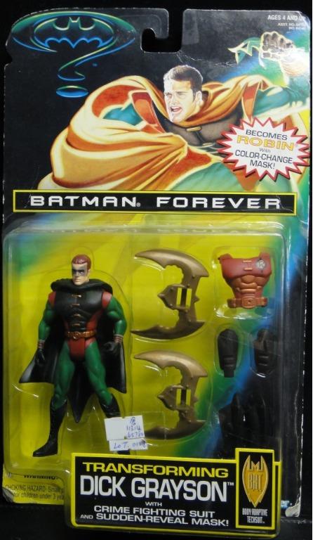 KENNER BATMAN FOREVER TRANSFORMING DICK GRAYSON ROBIN WITH CRIME FIGHTING SUIT & SUDDEN-REVEAL MASK64146