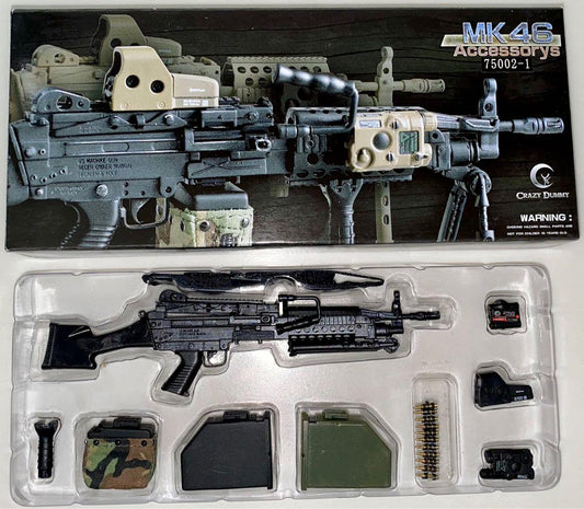 15CM Length CRAZY DUMMY MK46 ACCESSORY 75002-1 MOD-1 FIX RIFLE STOCK BLACK 1/6 GUN NEW OPENED