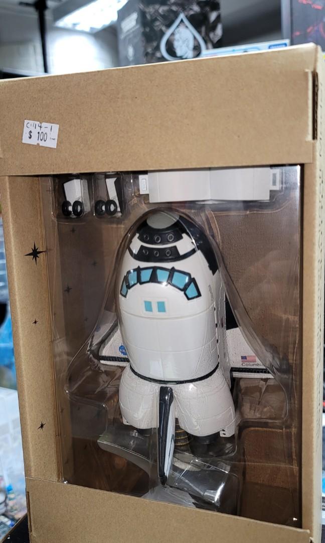 SDA01 Space Shuttle Q Version Vinyl Space Shuttle Columbia Loose Silver Pocket