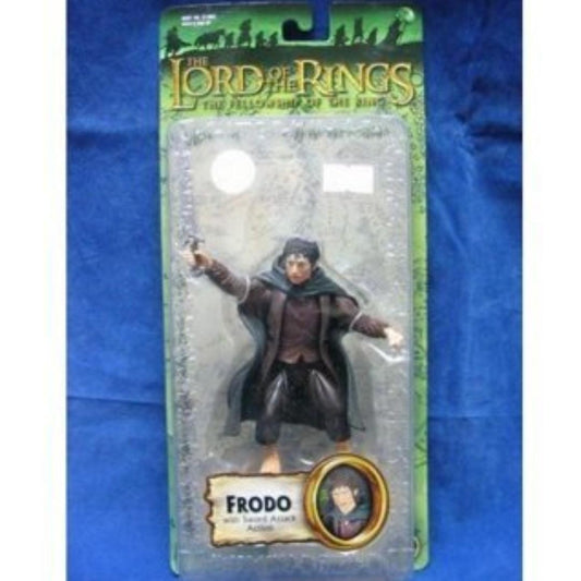 TOY BIZ 81383 THE LORD OF THE RINGS THE FELLOWSHIP OF THE RING FRODO WITH SWORD ATTACK ACTION LOTR