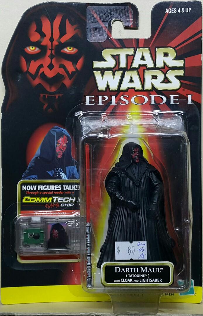 HASBRO 84134 STAR WARS EPISODE 1 THE PHANTOM MENACE COLLECTION 1 DARTH MAUL  WITH CLOAK AND LIGHTSABER