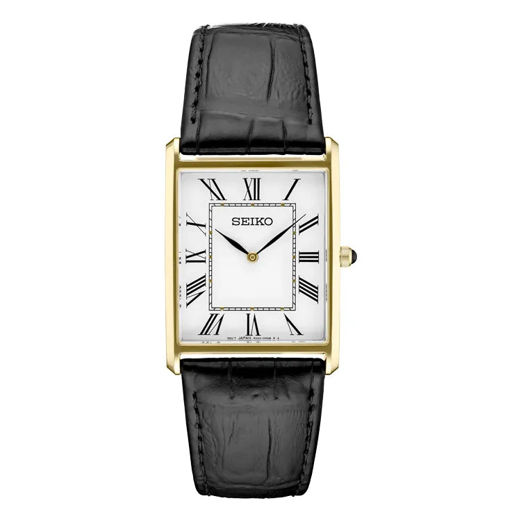 SEIKO SWR052 Quartz Tank Analog Rectangle Men's Vintage Watch