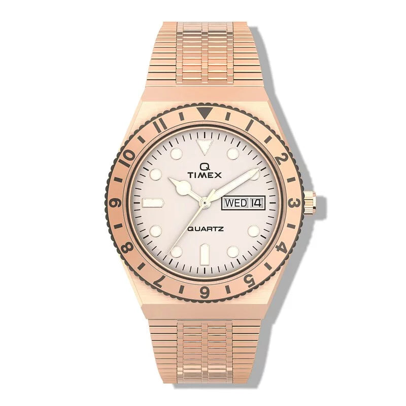 Q Timex Reissue 36mm Ladies Rose Gold Bracelet Watch TW2U95700