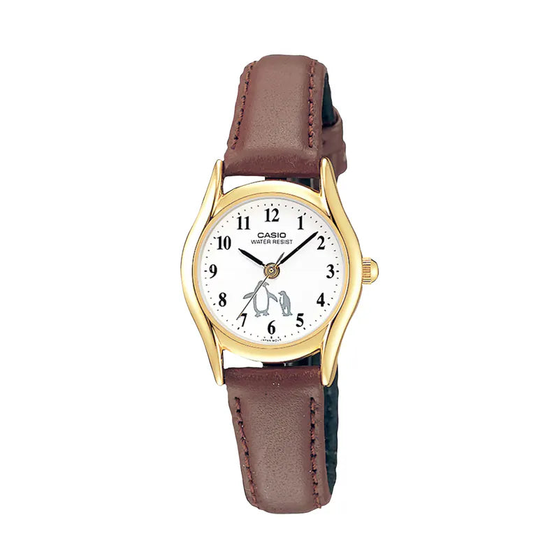 Casio LTP-1094Q-7B6 23mm Ladies Leather Strap Vintage Watch