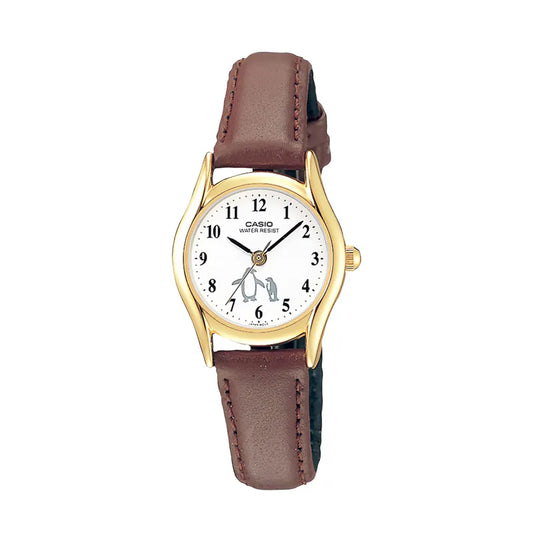 Casio LTP-1094Q-7B6 23mm Ladies Leather Strap Vintage Watch