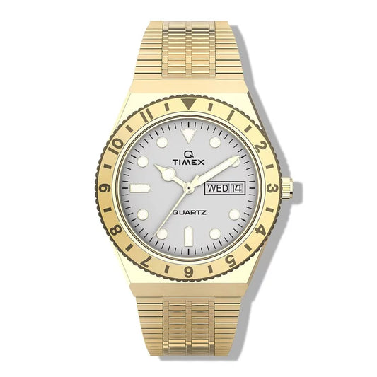 Q Timex Reissue 36mm Ladies Gold Bracelet Watch TW2U95800