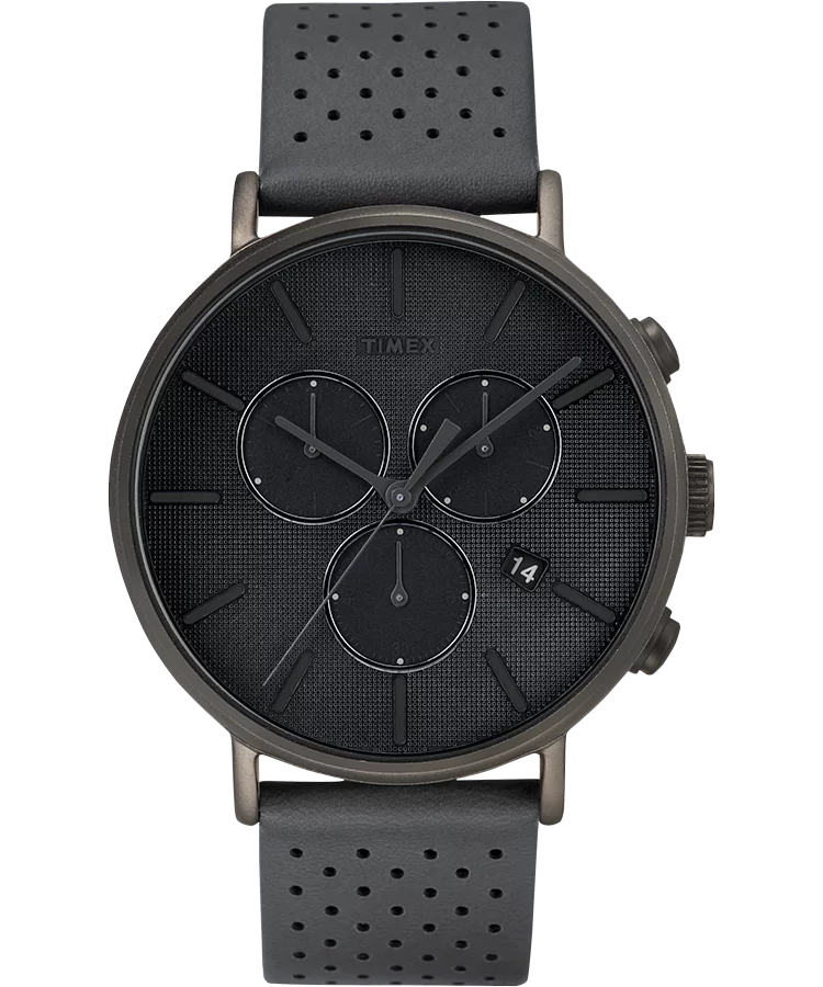 Timex TW2R97800 Fairfield Supernova Chronograph 41mm Leather Strap Watch