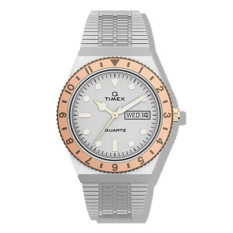 Q Timex Reissue 36mm Ladies Rose Gold Bracelet Watch TW2U95600
