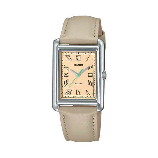 CASIO LTP-B165L-5BV 24mm Beige Leather Strap Vintage Watch