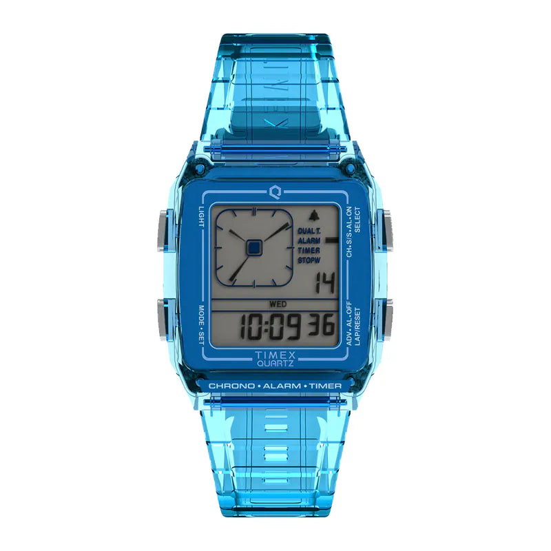 TIMEX Q LCA Transparent Digital Watch TW2W41000