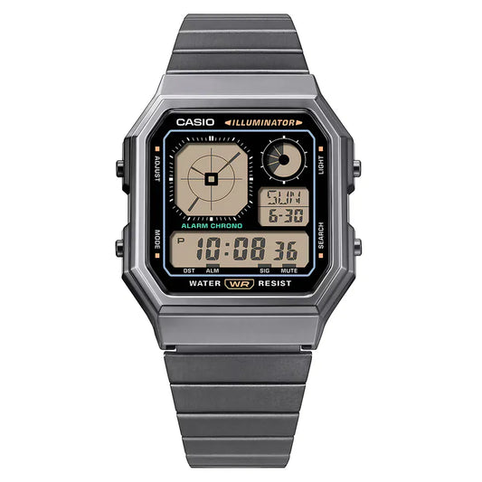 CASIO Analog Display Twin graph Digital Watch Gungray A130WEGG-1A