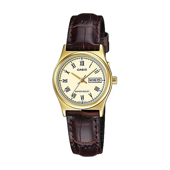 Casio Ladies 25mm Leather Vintage Watch LTP-V006GL-7B / LTP-V006GL-9B
