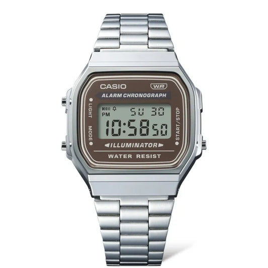 Casio A168WA-5A Brown Digital Vintage Watch