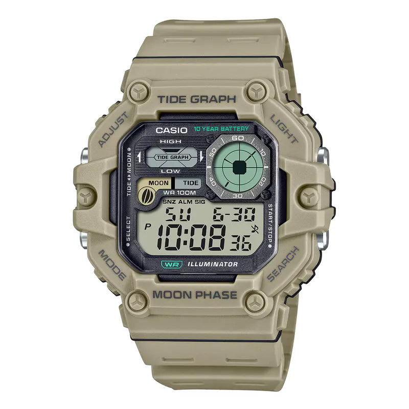 CASIO WS-1700H-5A Tide Graph Moon Data Digital Watch