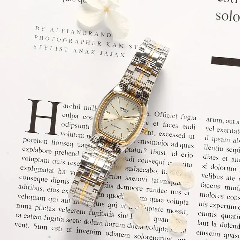 Casio LTP-1169G-9A 22mm Ladies Analog Watch Gold & Silver