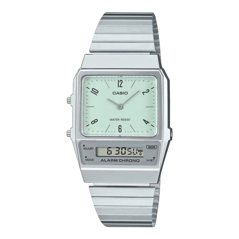 Casio AQ-800E-3A Silver Dual Time Watch