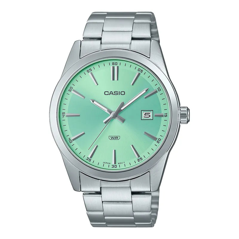 Casio MTP-VD03D-3A2 41mm Mint Green Dial Quartz Watch