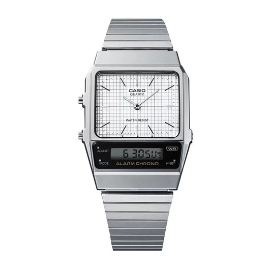 Casio AQ-800E-7A Silver Dual Time Watch