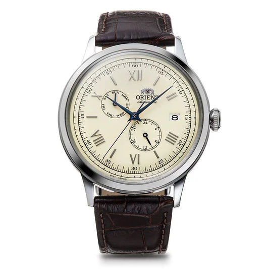 ORIENT Bambino Day-Date Classic Leather Watch RA-AK0702Y