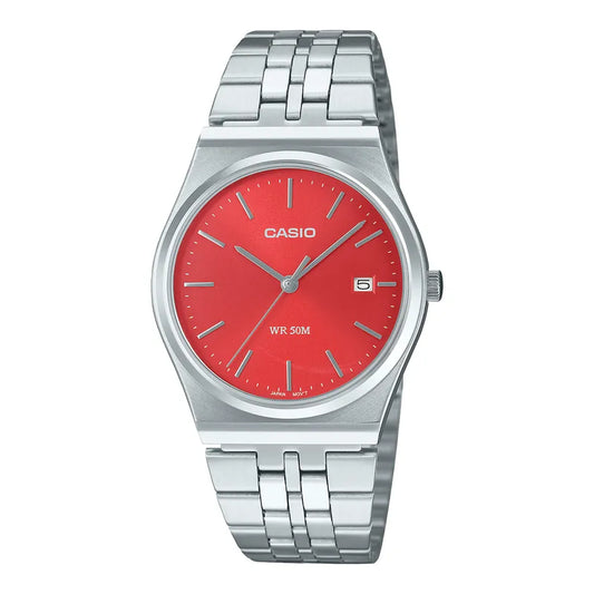 Casio MTP-B145D-4A2 35mm RED Dial Quartz Watch