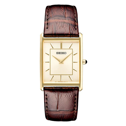 SEIKO SWR064 Quartz Tank Analog Rectangle Men's Vintage Watch