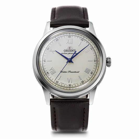 Orient Bambino 38mm Solar Leather Watch RA-WK0003G