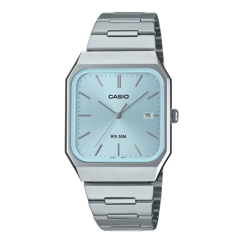 Casio Square Stainless Steel Quartz Watch MTP-B185D-2A2V