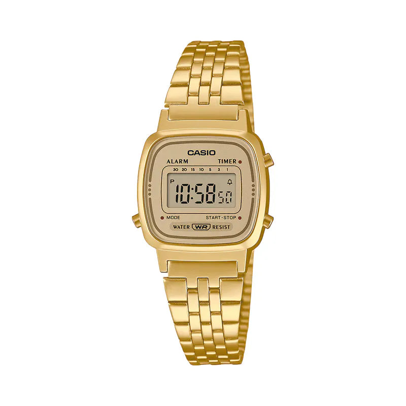CASIO LA670WETG-9A Ladies Gold Digital Vintage Watch