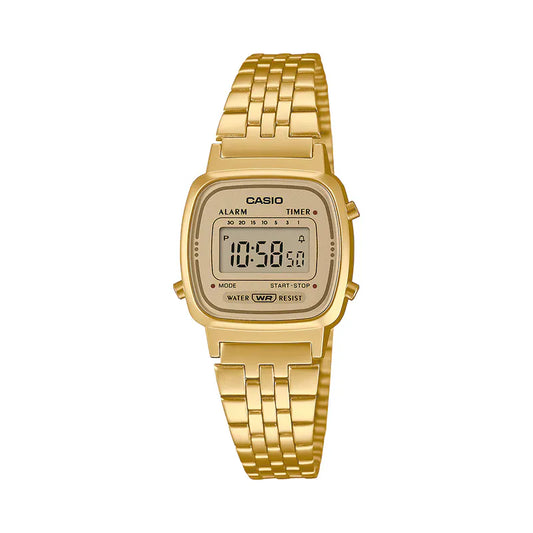 CASIO LA670WETG-9A Ladies Gold Digital Vintage Watch