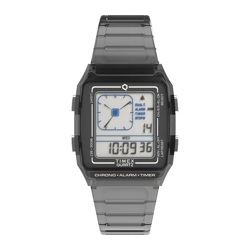 TIMEX Q LCA Transparent Digital Watch TW2W45000