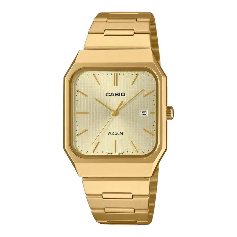 Casio Square Stainless Steel Quartz Watch MTP-B185G-9AV