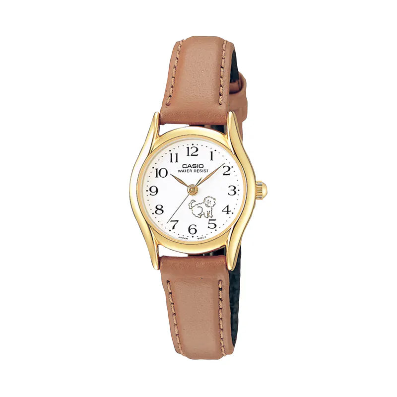 Casio LTP-1094Q-7B7 23mm Ladies Leather Strap Vintage Watch