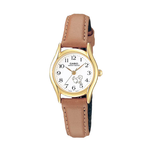 Casio LTP-1094Q-7B7 23mm Ladies Leather Strap Vintage Watch