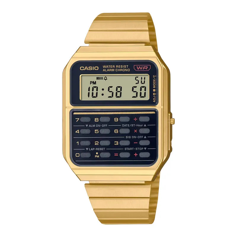 Casio Retro Vintage Series Digital Calculator Watch CA-500WEG-1A