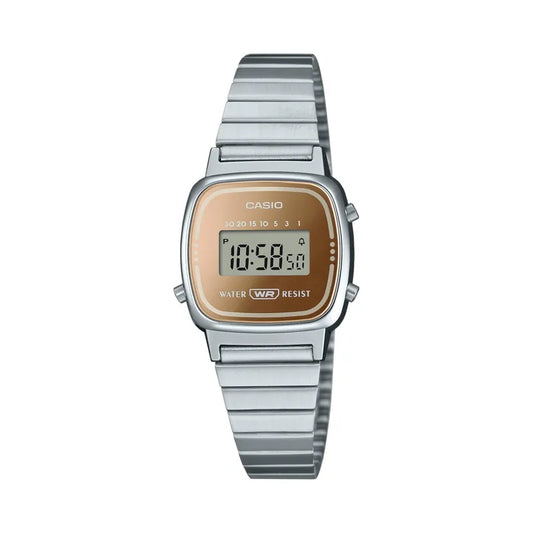 CASIO LA670WES-4A Ladies Silver Digital Vintage Watch