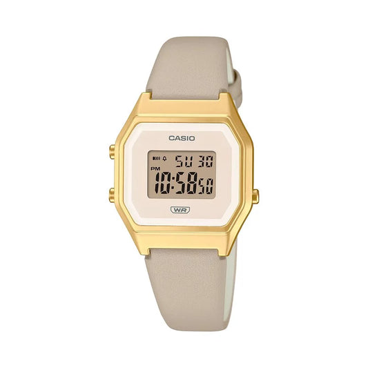 Casio LA680WEGL-5 Ladies Digital Vintage Leather Watch
